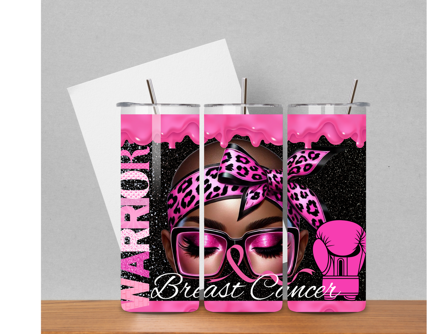 Breast Cancer Warrior Tumbler – 20oz Stainless Steel Insulated Drinkware