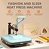 HTVRONT Heat Press Machine for T Shirts - 15x15 Swing Away Shirt Press Machine - Professional Heat Press for Sublimation, Vinyl, Heat Transfer Projects, Heats Up Fast & Distribute Heat Evenly (Blue)