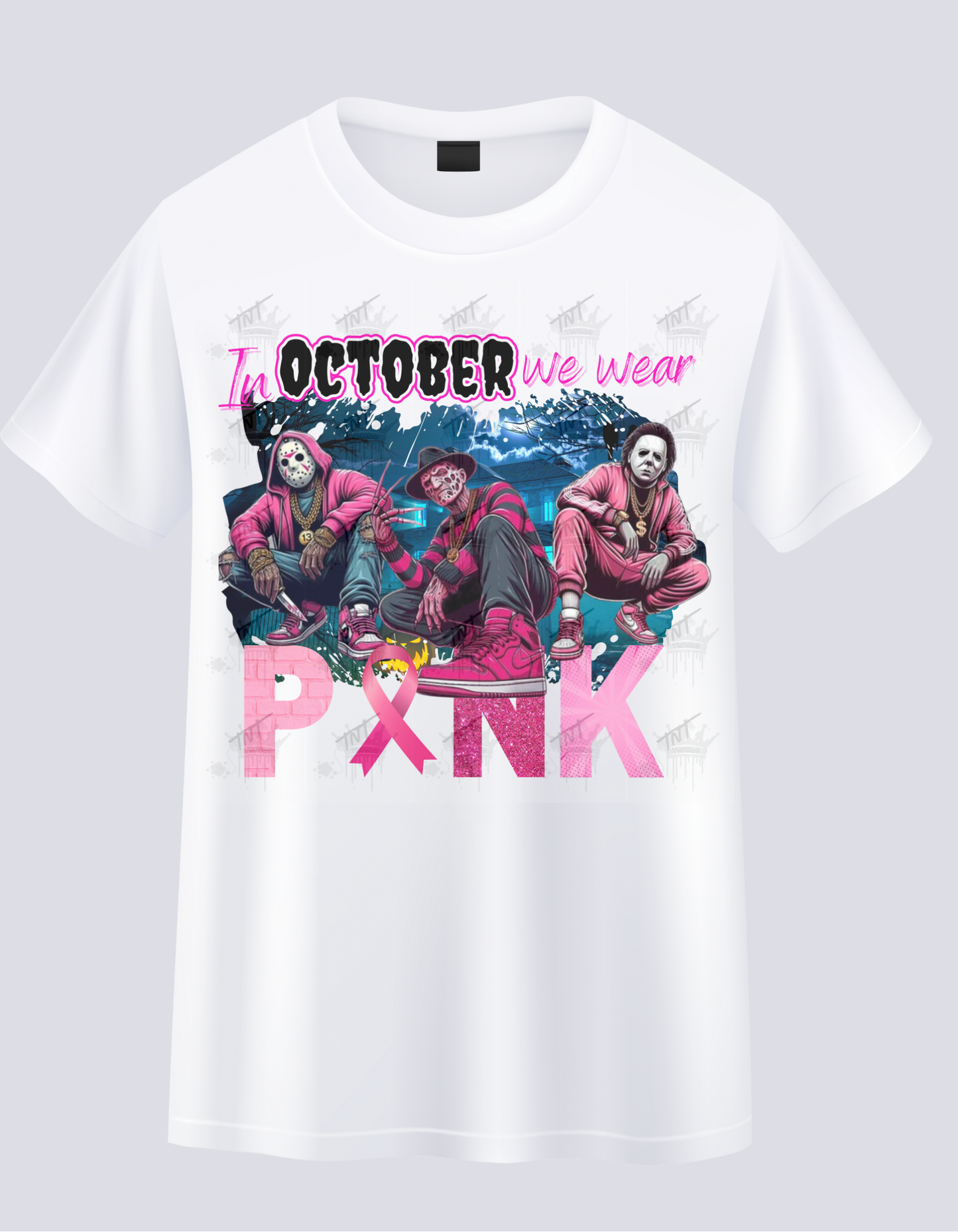 In October we wear PINK graphic tee